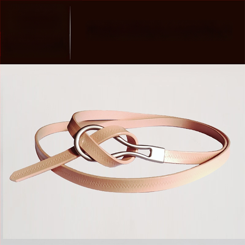 Loomanahast vöö, naiste vöö, moodne universaalne ehtsast nahast õhuke vöö õhukese kaunistusega ja villase kleidi stiilis