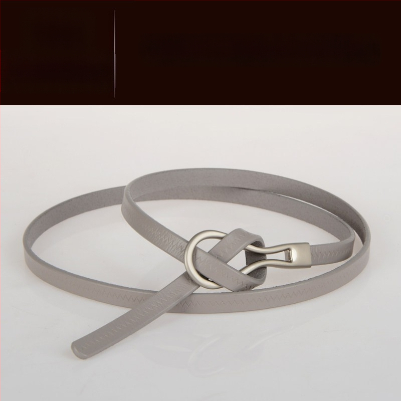 Loomanahast vöö, naiste vöö, moodne universaalne ehtsast nahast õhuke vöö õhukese kaunistusega ja villase kleidi stiilis