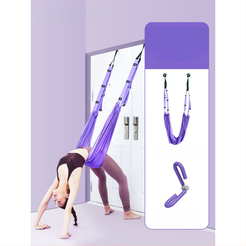 Σχοινί γιόγκα αέρα για οικιακή γυμναστική, γιόγκα, ανεστραμμένο σχοινί τραβήγματος μέσης, κρεμαστή πόρτα, ζώνη τεντώματος γιόγκα