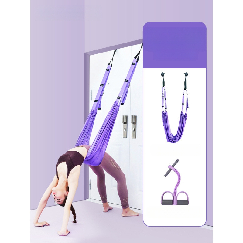 Σχοινί γιόγκα αέρα για οικιακή γυμναστική, γιόγκα, ανεστραμμένο σχοινί τραβήγματος μέσης, κρεμαστή πόρτα, ζώνη τεντώματος γιόγκα