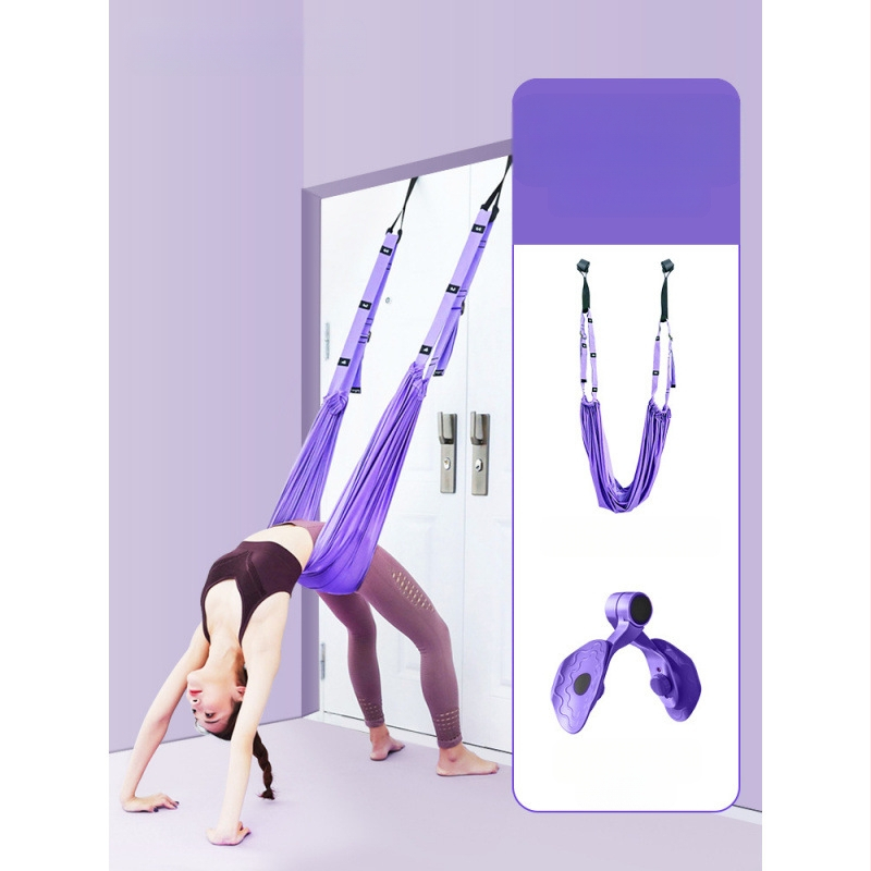 Σχοινί γιόγκα αέρα για οικιακή γυμναστική, γιόγκα, ανεστραμμένο σχοινί τραβήγματος μέσης, κρεμαστή πόρτα, ζώνη τεντώματος γιόγκα