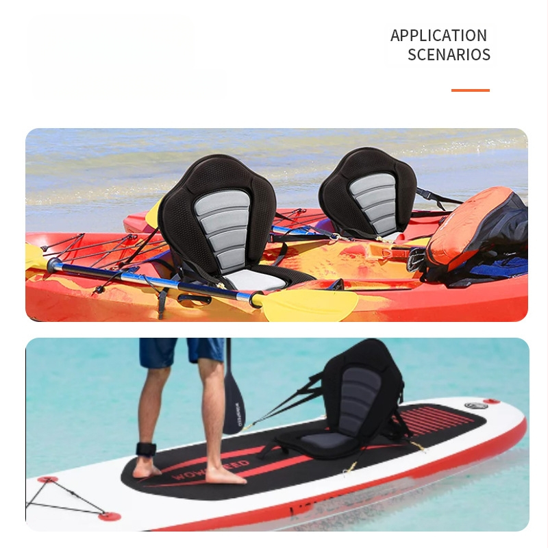 Kajaks, piepūšamā laiva, sēdekļa spilvens, kanoe, airēšana ar maisu, atzveltne, sērfošanas dēlis, airēšanas dēlis, regulējams ekrāns