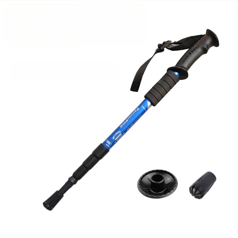 Reisitarbed Neljaosaline alumiiniumsulamist varikatuse kinnitus Lööke neelav ülikerge sirge käepide Kumer käepide Matkakepp Kargud Matkamiseks õues