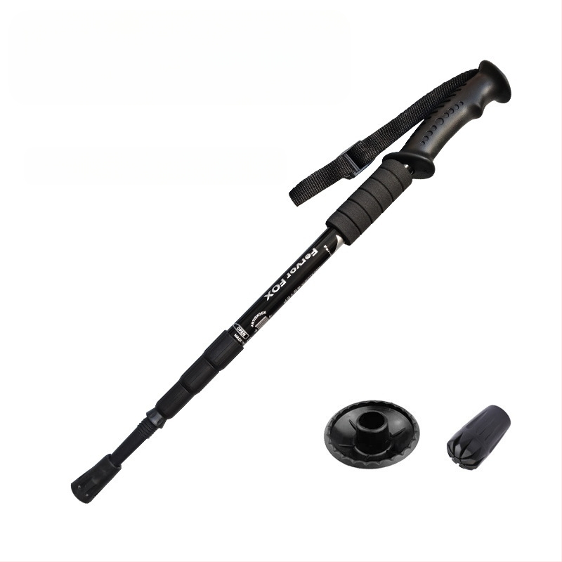 Reisitarbed Neljaosaline alumiiniumsulamist varikatuse kinnitus Lööke neelav ülikerge sirge käepide Kumer käepide Matkakepp Kargud Matkamiseks õues