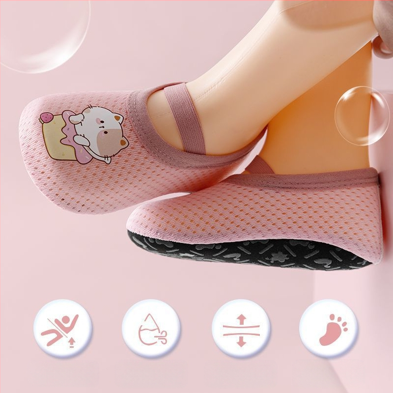 Beebipõrandasokid suvised võrgust õhukesed sektsioonid meeste ja naiste beebi siseruumidesse pehme tallaga libisemiskindlad jahutavad laste väikelapse põrandajalatsid