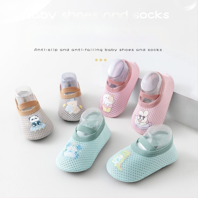 Beebipõrandasokid suvised võrgust õhukesed sektsioonid meeste ja naiste beebi siseruumidesse pehme tallaga libisemiskindlad jahutavad laste väikelapse põrandajalatsid