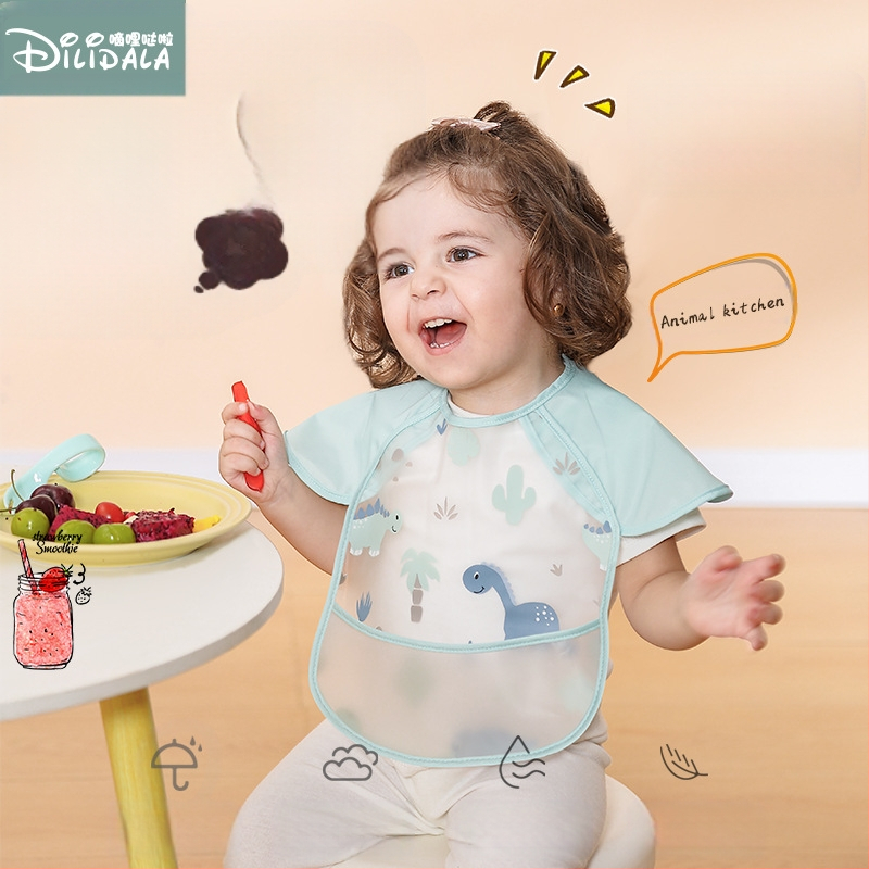 Kūdikio chalatas valgymui, vandeniui atsparus seilinukas, kūdikio ryžių kišenė, vasaros maisto papildas nuo nešvarumų, plonų mergaičių atvirkštinis tvarstis, rudeniui ir žiemai