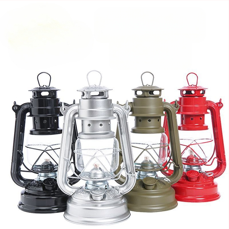 276 Огнен фенер Старомодна керосинова лампа Конски фенер Къмпинг стил Лампа за палатка Ретро лампа Къмпинг стил Лампа с носталгична атмосфера Къмпинг лампа