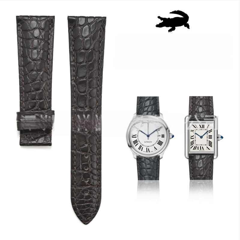 Универсален часовник от крокодилска кожа с кръгла каишка от истинска крокодилска кожа и производители на едро на склад