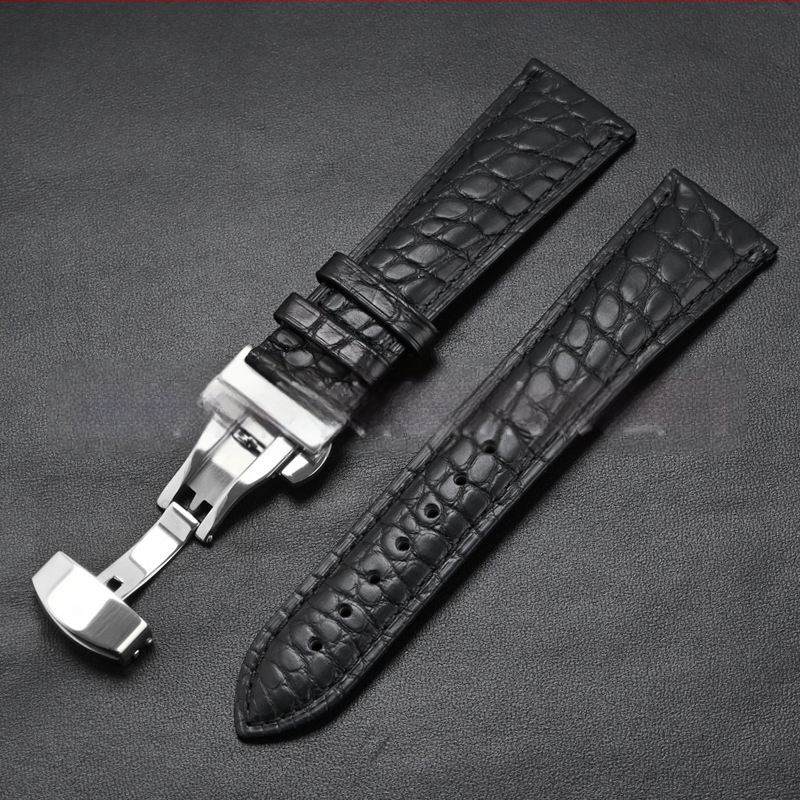 Универсален часовник от крокодилска кожа с кръгла каишка от истинска крокодилска кожа и производители на едро на склад