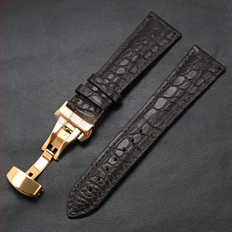 Универсален часовник от крокодилска кожа с кръгла каишка от истинска крокодилска кожа и производители на едро на склад