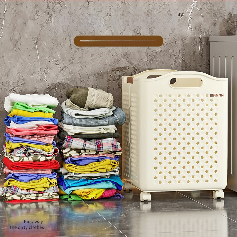 Kokkupandav määrdunud riiete korv Suure mahutavusega määrdunud riiete ämber ratastega Kodu Pesu Vannituba Tualett Määrdunud riiete korv