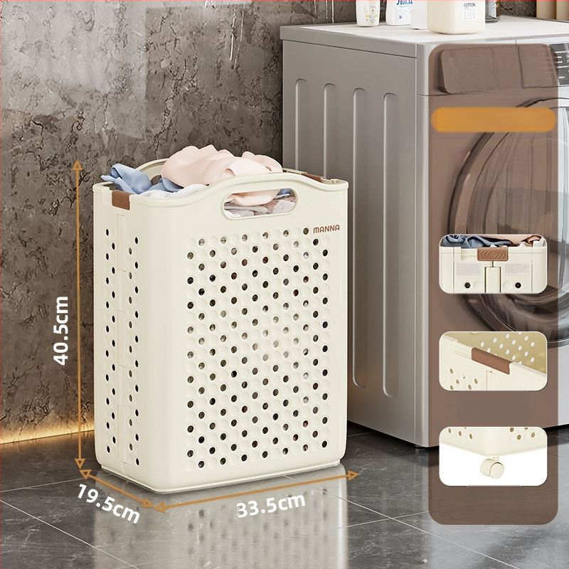 Kokkupandav määrdunud riiete korv Suure mahutavusega määrdunud riiete ämber ratastega Kodu Pesu Vannituba Tualett Määrdunud riiete korv