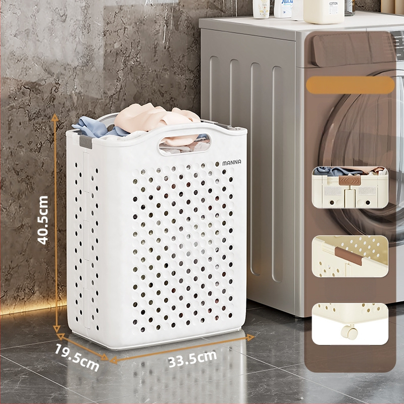 Kokkupandav määrdunud riiete korv Suure mahutavusega määrdunud riiete ämber ratastega Kodu Pesu Vannituba Tualett Määrdunud riiete korv