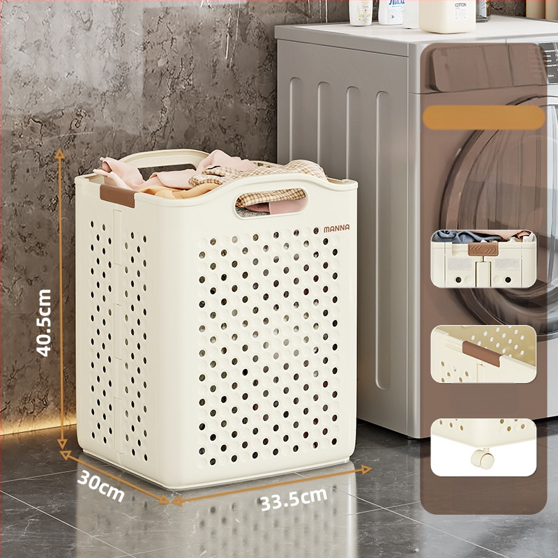 Kokkupandav määrdunud riiete korv Suure mahutavusega määrdunud riiete ämber ratastega Kodu Pesu Vannituba Tualett Määrdunud riiete korv