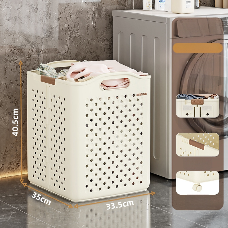 Kokkupandav määrdunud riiete korv Suure mahutavusega määrdunud riiete ämber ratastega Kodu Pesu Vannituba Tualett Määrdunud riiete korv