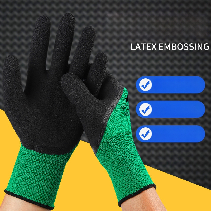 Töökaitsekindad, kulumiskindlad kummist kastmiskindlad latekskindad, kulumiskindlad libisemiskindlad hingavad rippuvad liimiga töökindad