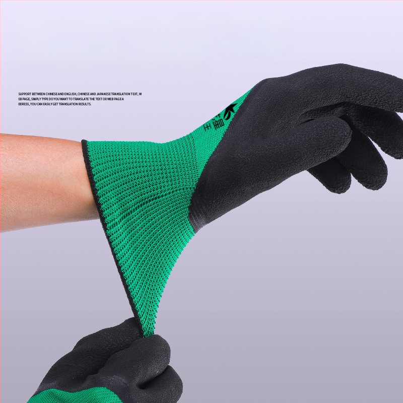 Töökaitsekindad, kulumiskindlad kummist kastmiskindlad latekskindad, kulumiskindlad libisemiskindlad hingavad rippuvad liimiga töökindad