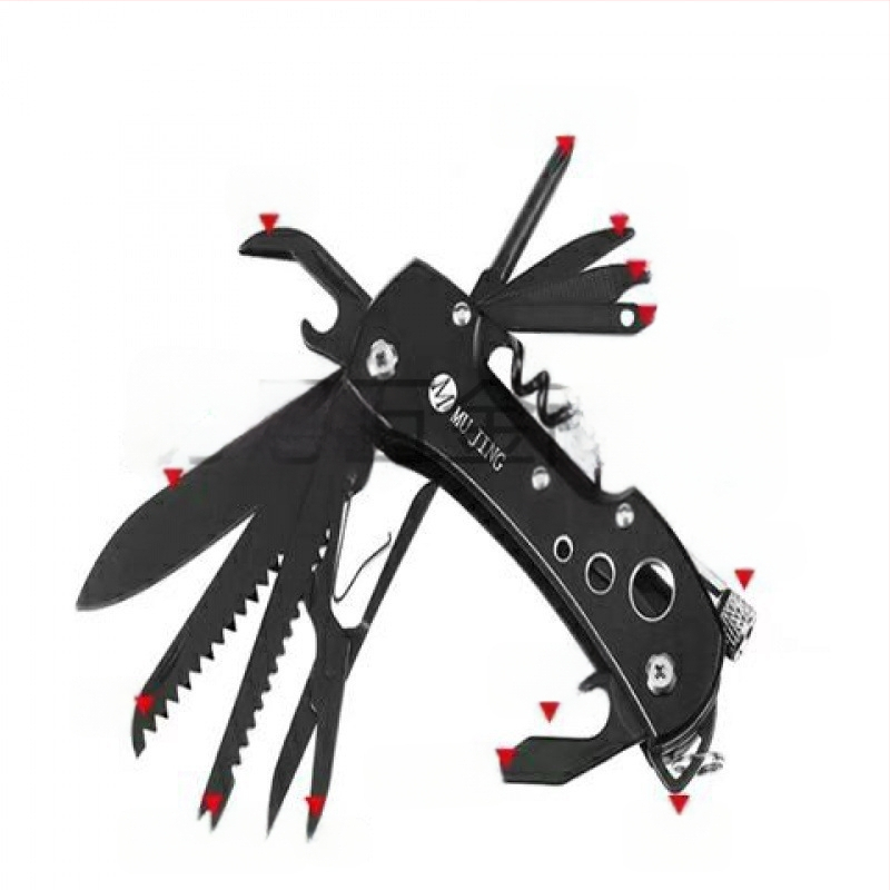 Didmeninis šveicariškas daugiafunkcis peilis lauko stovyklavimui, aštrus sulankstomas vaisių peilis, nešiojamas savigynos derinys