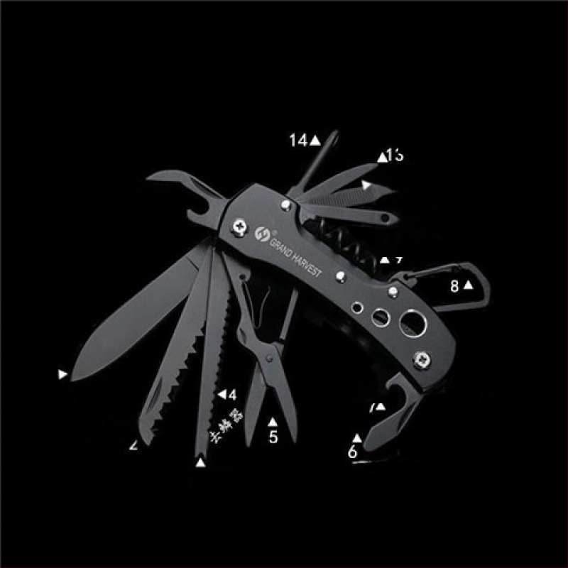 Didmeninis šveicariškas daugiafunkcis peilis lauko stovyklavimui, aštrus sulankstomas vaisių peilis, nešiojamas savigynos derinys