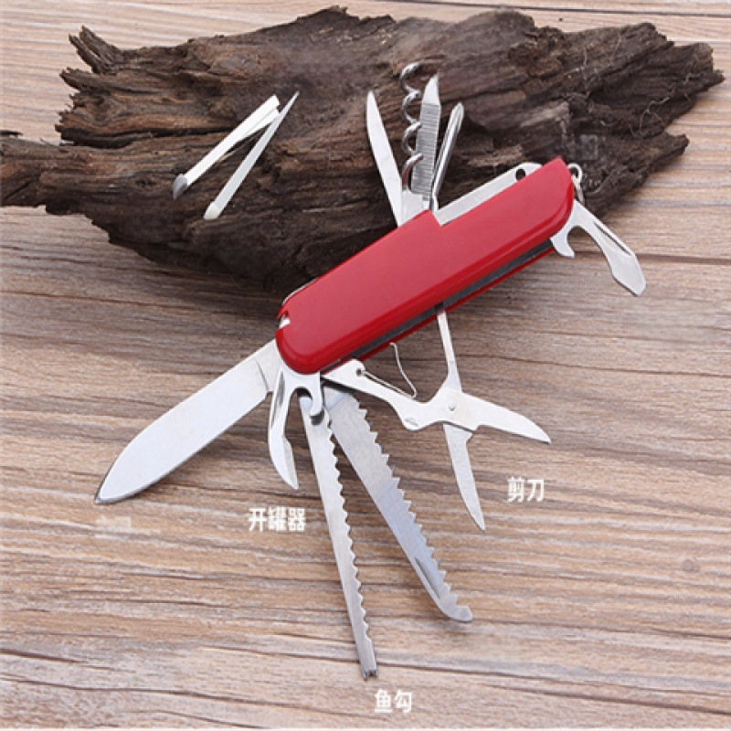 Didmeninis šveicariškas daugiafunkcis peilis lauko stovyklavimui, aštrus sulankstomas vaisių peilis, nešiojamas savigynos derinys
