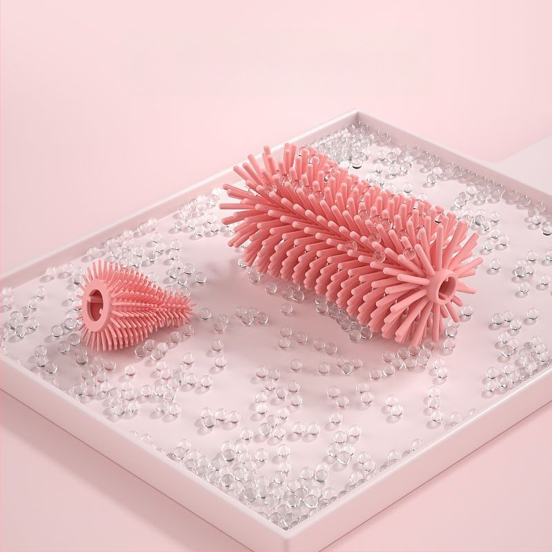 Silikoninis buteliukų šepetėlis kūdikių čiulptukų šepetėlis šiaudelių šepetėlis besisukantis buteliukų plovimo šepetėlis skalavimo šepetėlis valymo šepetėlių rinkinys