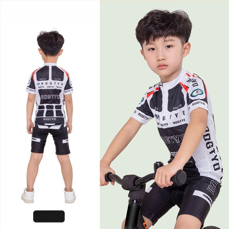 Tavaszi, nyári és őszi gyermek hosszú ujjú kerékpáros mezek, futóbiciklik, kerékpáros felszerelések, görkorcsolya felsők, nadrágok és stoplik