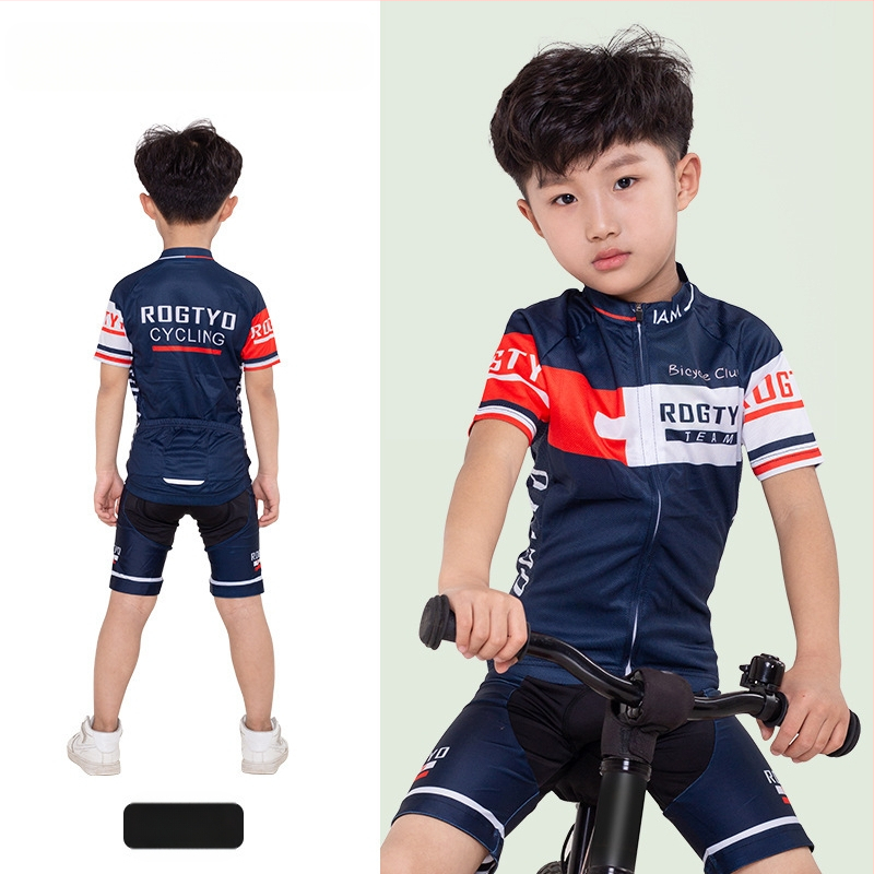 Tavaszi, nyári és őszi gyermek hosszú ujjú kerékpáros mezek, futóbiciklik, kerékpáros felszerelések, görkorcsolya felsők, nadrágok és stoplik