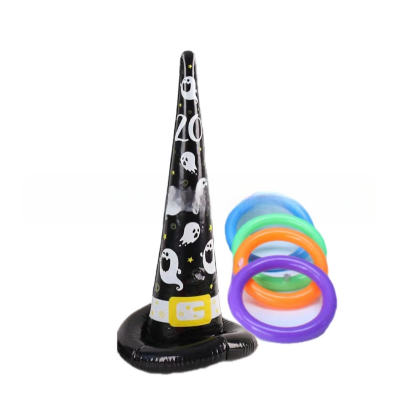 „Amazon Spot“ pripučiamos raganos skrybėlės žiedo žaidimo mesti skrybėlės žiedą Helovino triukų žaislinis žiedas