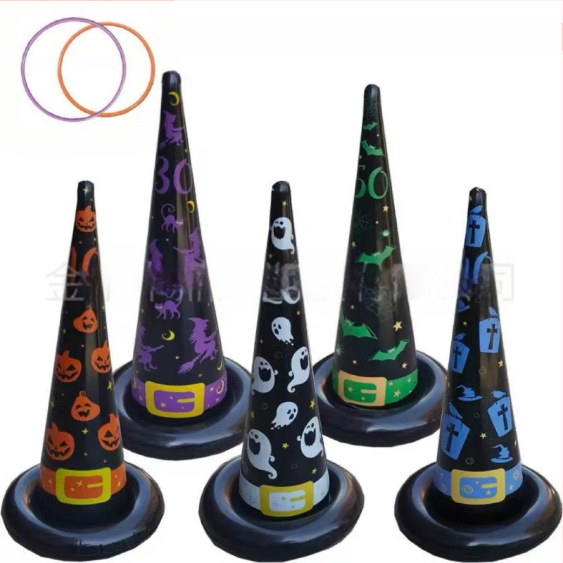 „Amazon Spot“ pripučiamos raganos skrybėlės žiedo žaidimo mesti skrybėlės žiedą Helovino triukų žaislinis žiedas