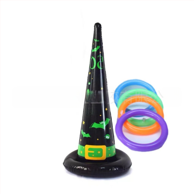 „Amazon Spot“ pripučiamos raganos skrybėlės žiedo žaidimo mesti skrybėlės žiedą Helovino triukų žaislinis žiedas