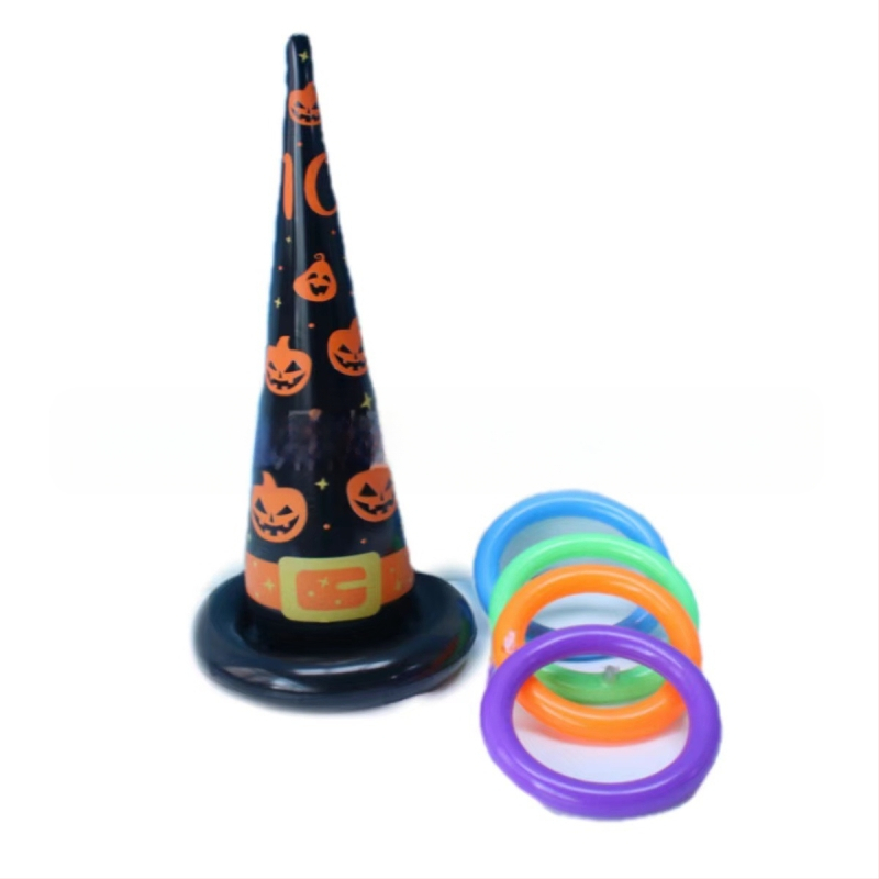 „Amazon Spot“ pripučiamos raganos skrybėlės žiedo žaidimo mesti skrybėlės žiedą Helovino triukų žaislinis žiedas