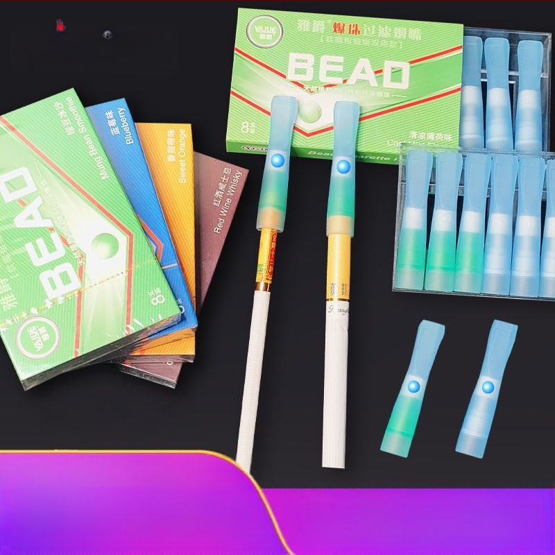 Yajue vienreizlietojamais daudzfunkcionālais augļu garšas pērlīšu cigarešu turētāja filtrs vīriešiem un sievietēm, augstas klases biezs un plāns divējāda lietojuma cigarešu turētāja filtrs vairumtirdzniecībā