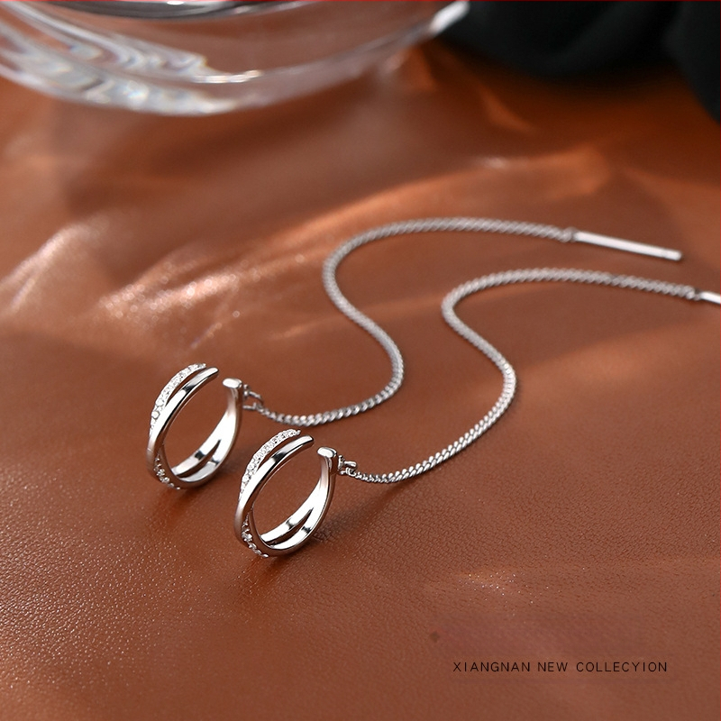 925 prabos sidabriniai auskarai su kutais, vasariniai auskarai, 2024 m. nauji madingi auskarai, šalto vėjo auskarai, moteriški papuošalai