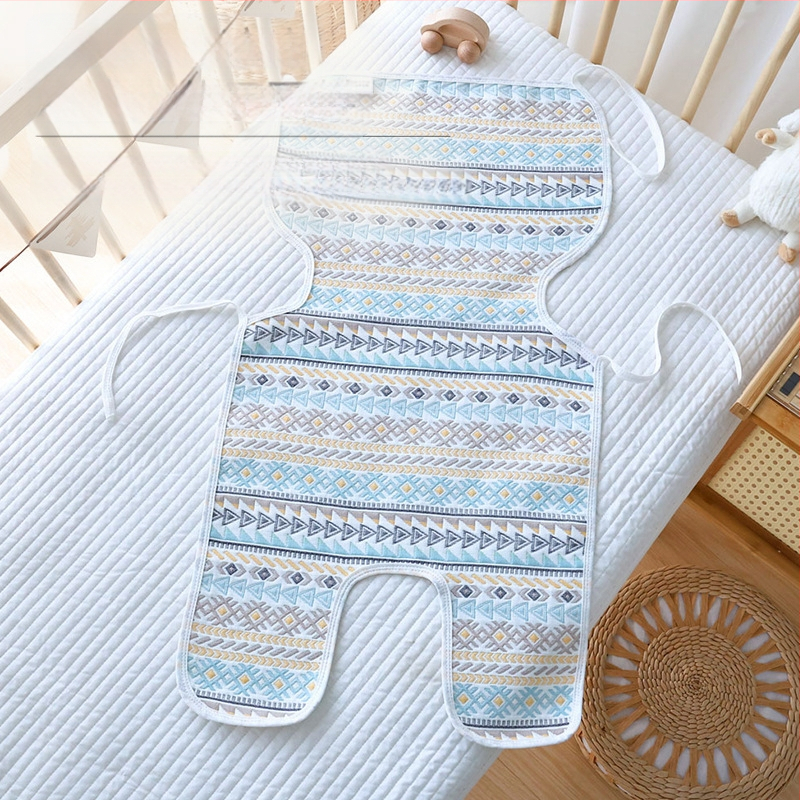 Vasarinis šešių sluoksnių marlės kilimėlis, minkštas, 80*40, kūdikiams skirtas skalbiamas paklodė, skirtas lauko vežimėliui, skirtas kūdikiui.