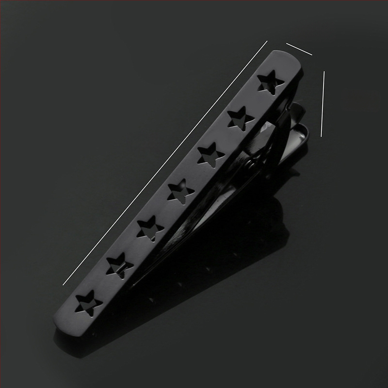 Roostevabast terasest lipsuklamber, ebakorrapärane, õõnes, kuldne, hõbedane lipsuklamber, must, äriline, lihtne, täppklamber