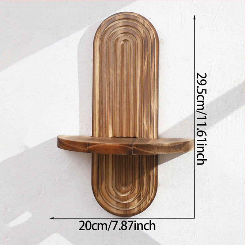 Boemski ovalni konac, kreativni stalak za cvjetne posude od punog drva, drveni rukotvorini, ukras za dom