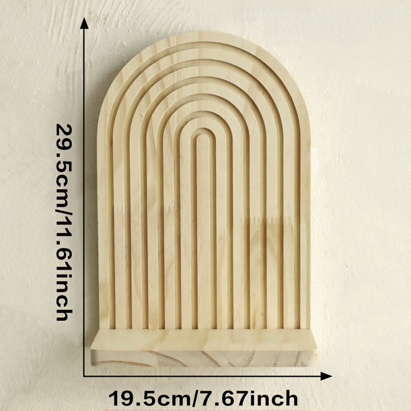 Boemski ovalni konac, kreativni stalak za cvjetne posude od punog drva, drveni rukotvorini, ukras za dom