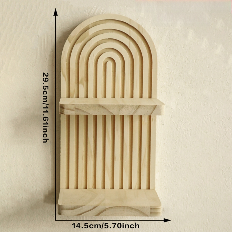 Boemski ovalni konac, kreativni stalak za cvjetne posude od punog drva, drveni rukotvorini, ukras za dom