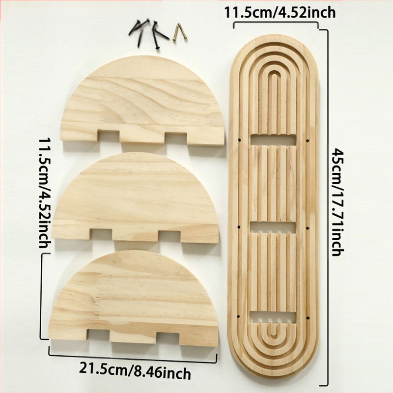 Boemski ovalni konac, kreativni stalak za cvjetne posude od punog drva, drveni rukotvorini, ukras za dom
