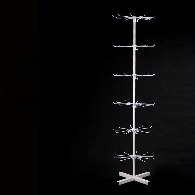 Daugiasluoksnė gatvės prekystalio besisukanti lentynėlė, karoliai, automobiliams pakabinami karoliukai, virvelės, kojinės, skrybėlių papuošalų lentynėlė, parduotuvės durų pakabinamas stovas, vitrina 1