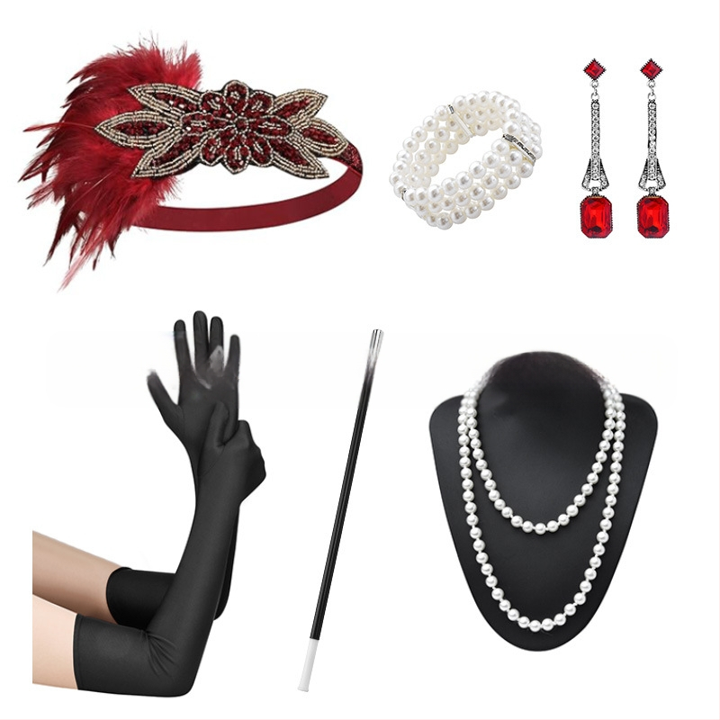 1920ndate Suure Gatsby aksessuaarid maskeraad poissmeestepidu halloweeni pidu džokiklubi ülikond