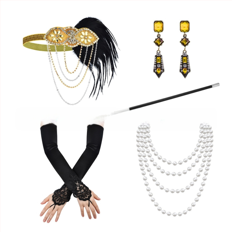 1920ndate Suure Gatsby aksessuaarid maskeraad poissmeestepidu halloweeni pidu džokiklubi ülikond