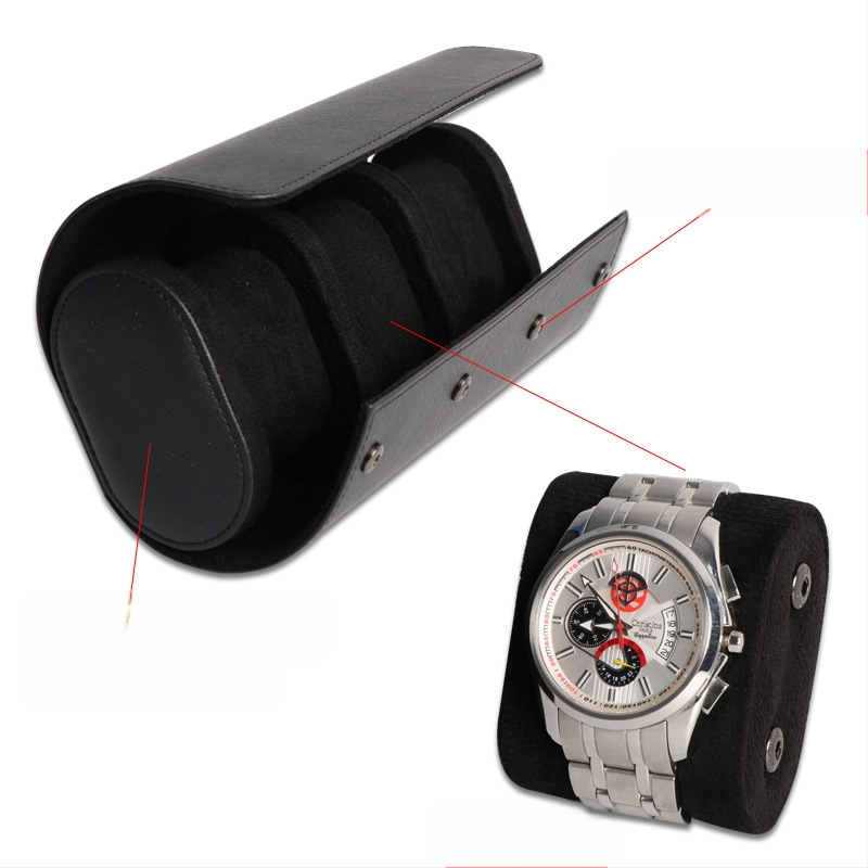 Aukštos klasės PU odos laikrodžių dėžutė viengubiems / dvigubiems / trigubiems laikrodžiams, laikrodžių laikymo dėžutė, mechaninių laikrodžių apsauginė odinė dėžutė nuo dulkių