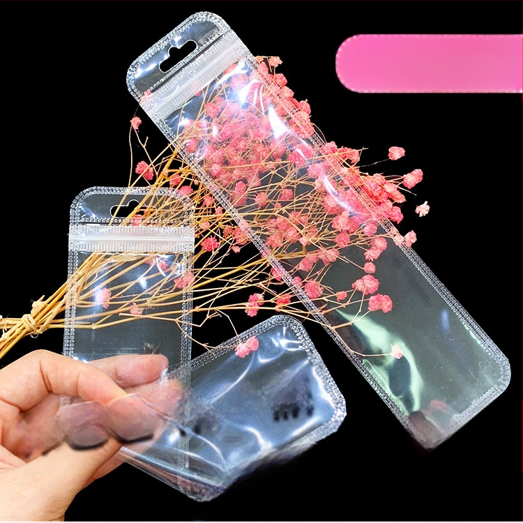 Ilgas megztinio grandinėlės pakavimo maišelis Megztinio krištolo pakabinamas karoliai Universalus savaime užsandarinantis maišelis Plastikinis maišelis