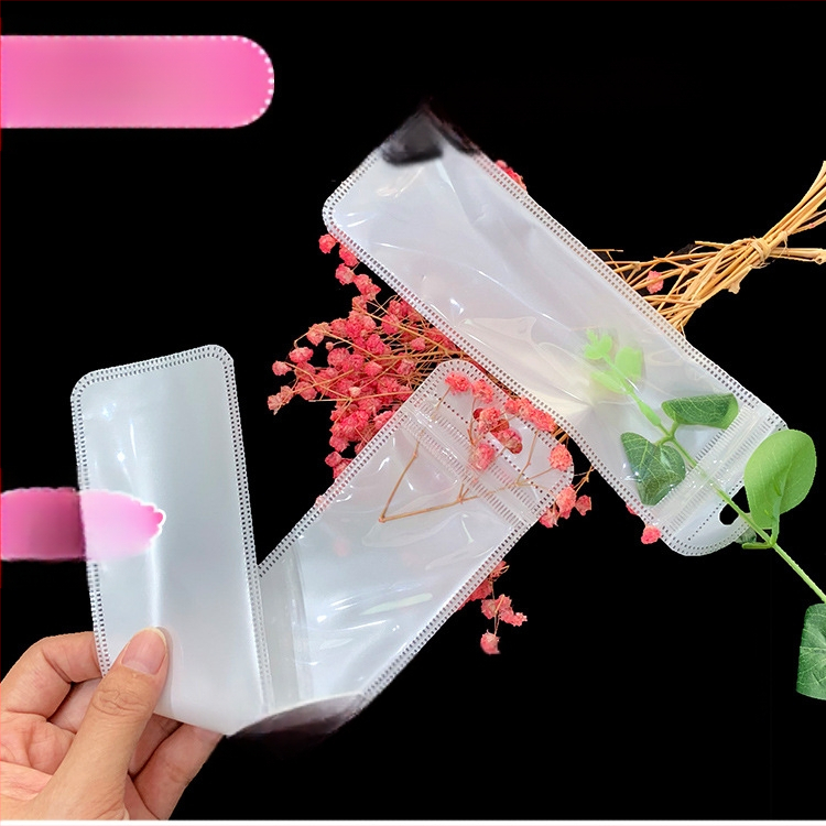 Ilgas megztinio grandinėlės pakavimo maišelis Megztinio krištolo pakabinamas karoliai Universalus savaime užsandarinantis maišelis Plastikinis maišelis