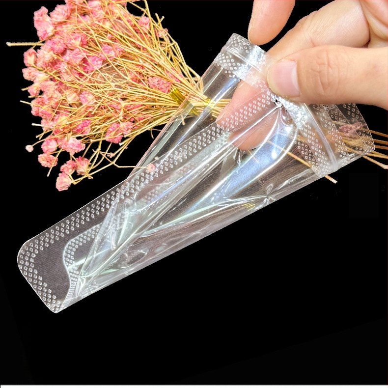 Ilgas megztinio grandinėlės pakavimo maišelis Megztinio krištolo pakabinamas karoliai Universalus savaime užsandarinantis maišelis Plastikinis maišelis