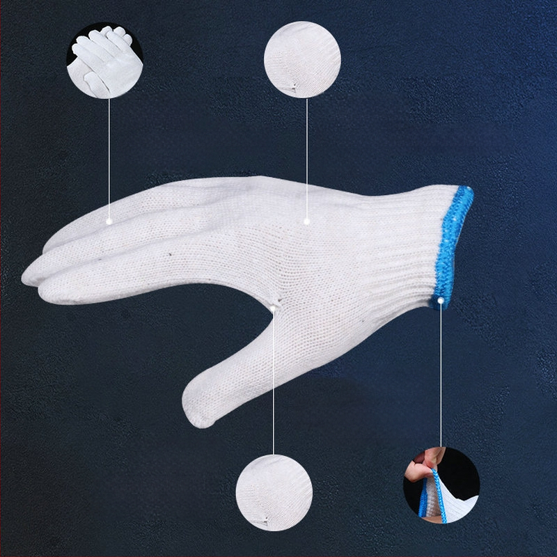 Medvilninės pirštinės, statybvietės statybinės lempos gaubto medvilninės pirštinės, dešimties adatų medvilninės marlės darbo apsaugos pirštinės, nailono apsauginės pirštinės, didmeninė prekyba