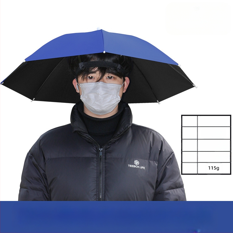 Ant galvos tvirtinamas skėtis, skirtas žvejybai, nešiojamas saulės skėtis, didelis lauko sulankstomas skėtis, atsparus UV spinduliams, atsparus vėjui, didmeninė prekyba