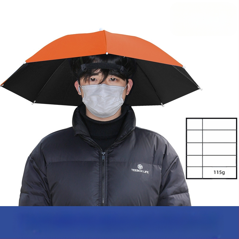 Ant galvos tvirtinamas skėtis, skirtas žvejybai, nešiojamas saulės skėtis, didelis lauko sulankstomas skėtis, atsparus UV spinduliams, atsparus vėjui, didmeninė prekyba